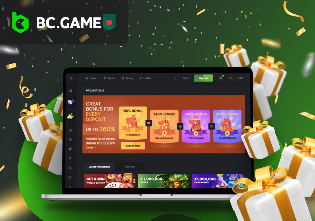 BC.Game welcome bonus promotions